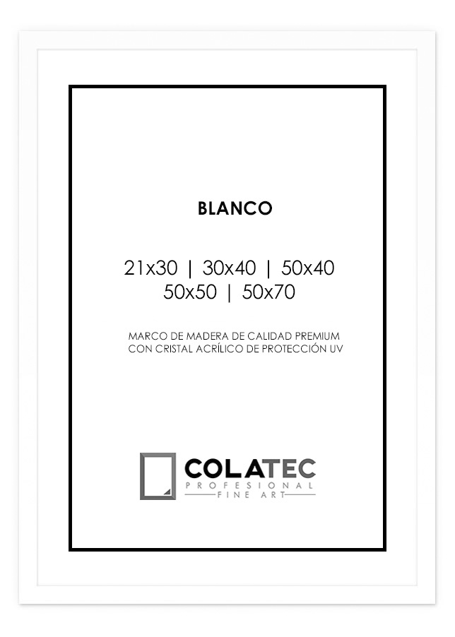 Blanco 21x30 Marco